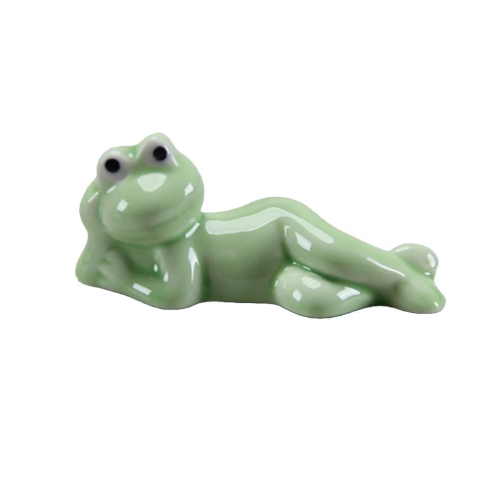 Decorative Frog Figurine Frog Chopstick Ceramic Frog Chopstick Holder Set for Dining Table Decor Tableware Rack for Spoons Forks