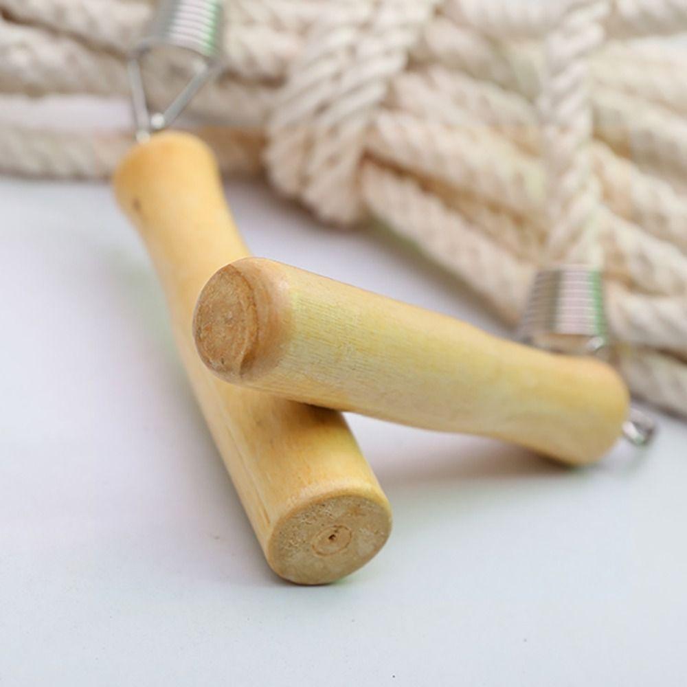 Lungime 3-20M Coardă de sărit Mâner din lemn Coardă de sărit Portabilă Sărit în grup Întâlnire sportivă