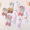 4/5Pcs Mini Baby Hairclip Cute HairClip Print Cotton Alloy for Toddler Girl Children Lovely Kid Headwear Baby Hair Accessories
