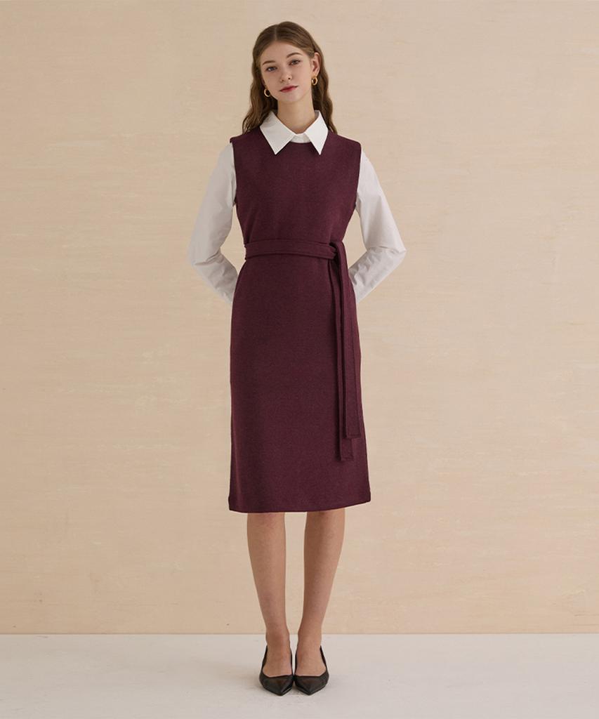 SOUP Sleeveless Back Slit Long Dress (Saaopf1)
