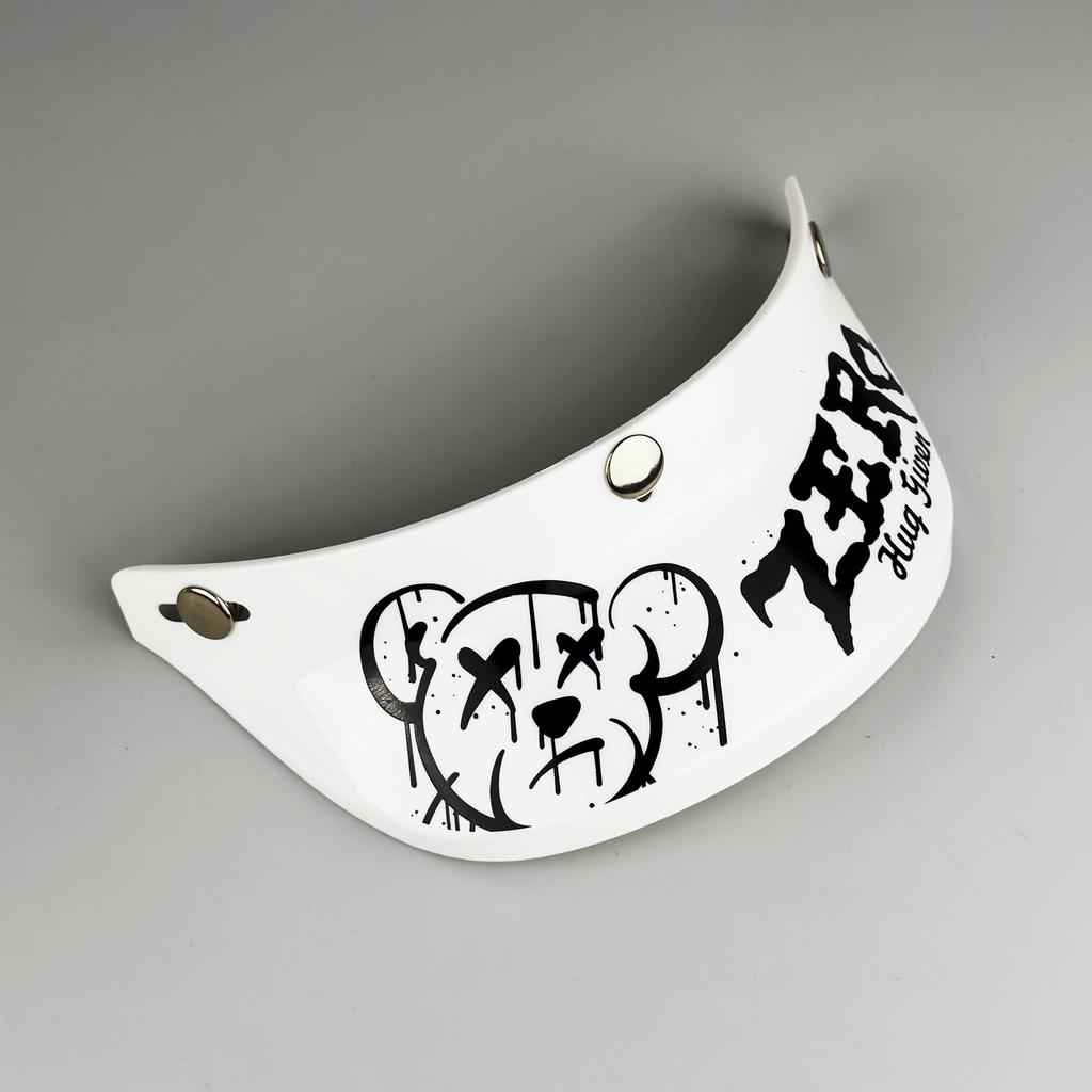 Cute helmet brim universal retro three button rainproof decoration brim MT-5 brim