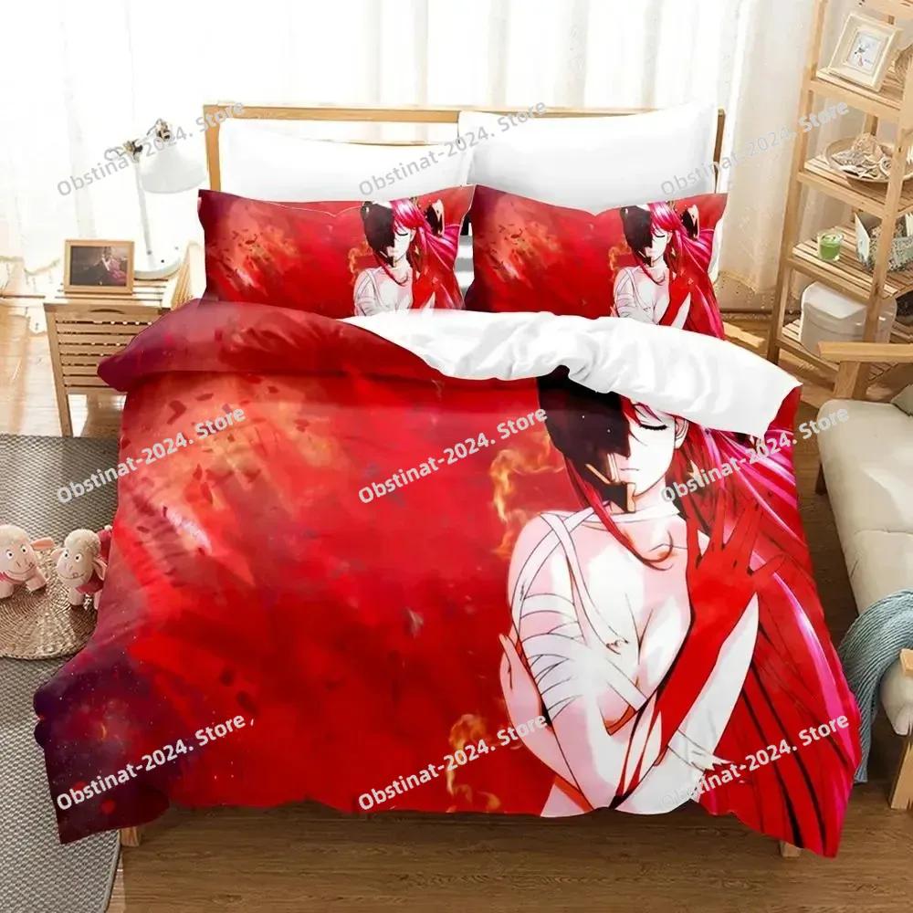 New Anime Elfen Lied Beding Set Soft Duvet Cover Bed Linen Set Comfortable Quilt Cover Pilowcase Warm Comforter King Quen Sized Dimensions Young Boys