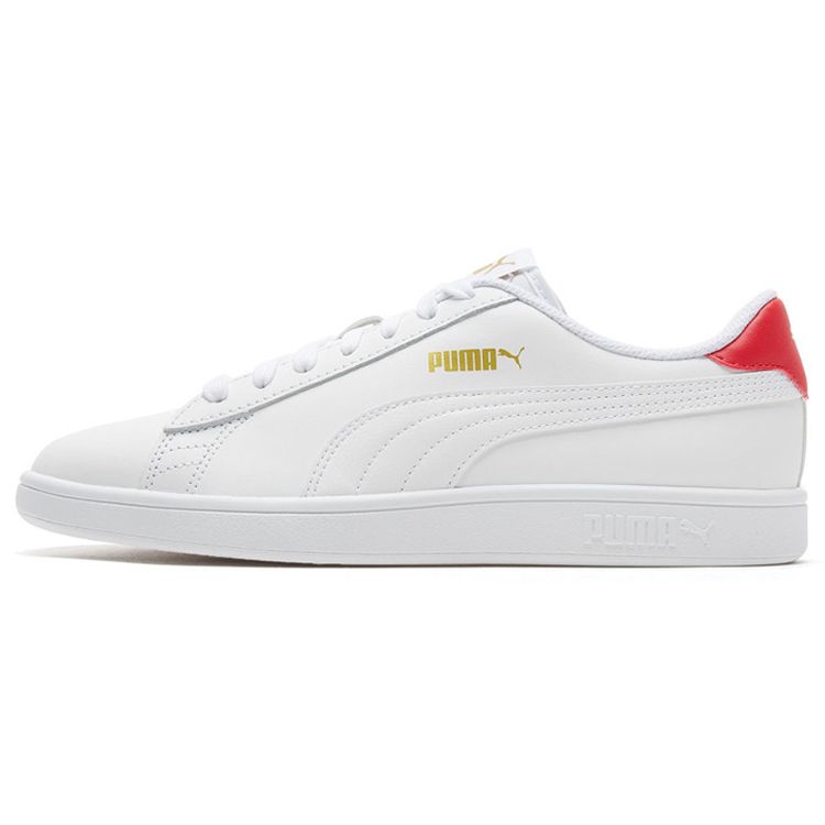 

Puma Кроссовки унисекс Smash V2 White High Risk Red Золотые 365215-17