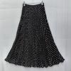 Chiffon Pleated Polka Dot Skirt Versatile High Waist Thin Wavy Skirt Temperament a Word Long Skirt