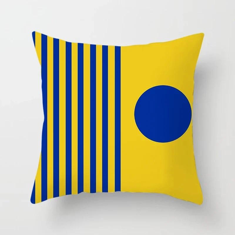 Simple Geometric Pattern Decorative Pillowcase Car Sofa Square Cushion Pillowcase