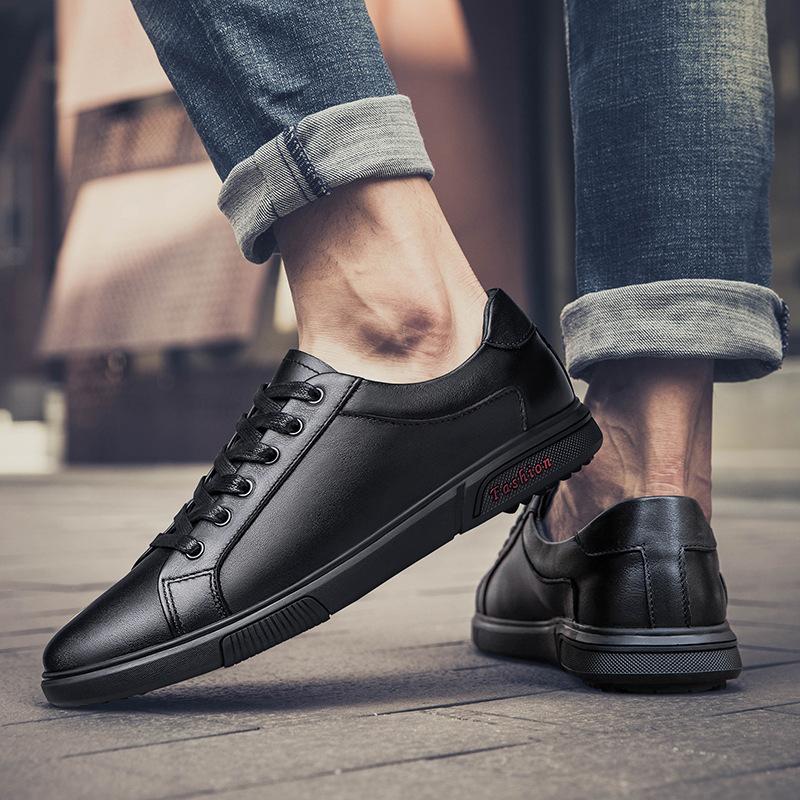 Board Shoes Breathable New Trend Soft Sole Cowhide Sports Little White Shoes Green Running Shoes Versatile