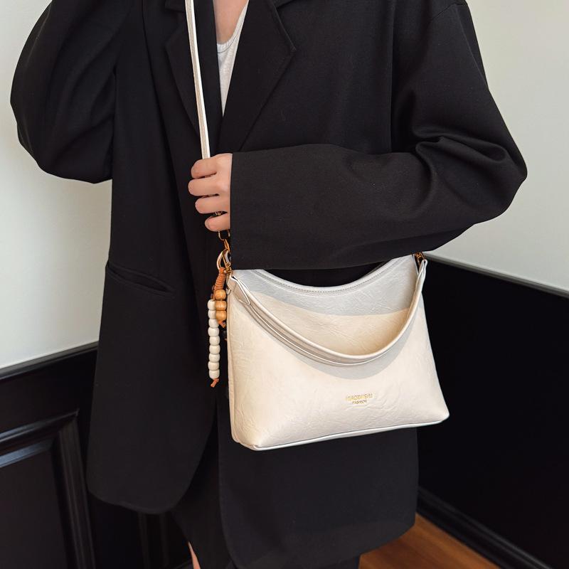 High-end, Niche Soft Leather Large Bag, Fashionable and Versatile Single-shoulder Crossbody Bag, Commuter Tote Bag