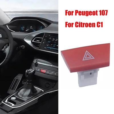 4 Pins Hazard Warning Switch Push Button Plastic for Citroen C1 2005/06-2014/09 PM PN 1.0 998 Ccm 50 KW 68 PS Auto Accessories