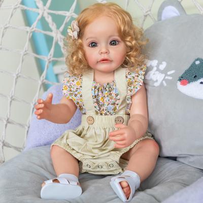 22 Inch Full Silicone Body Reborn Dolls Alive 55 Cm Cute Suesue Rooted Hair Newborn Babies Doll Soft Vinyl Real Life Simulation Doll Kid Festival Gift