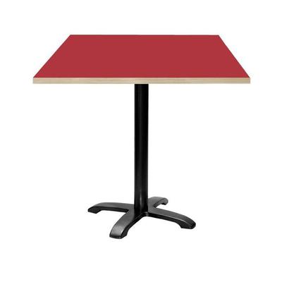 Table 70 X 70 Cm - Model Bazila Red with Wood Edges