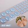 Gel Toenail Strips with File Easy Apply Remove No LED Lamp Needed Adhesive Nail Sticker Home Manicure DIY Toe Nail Polish Wrap