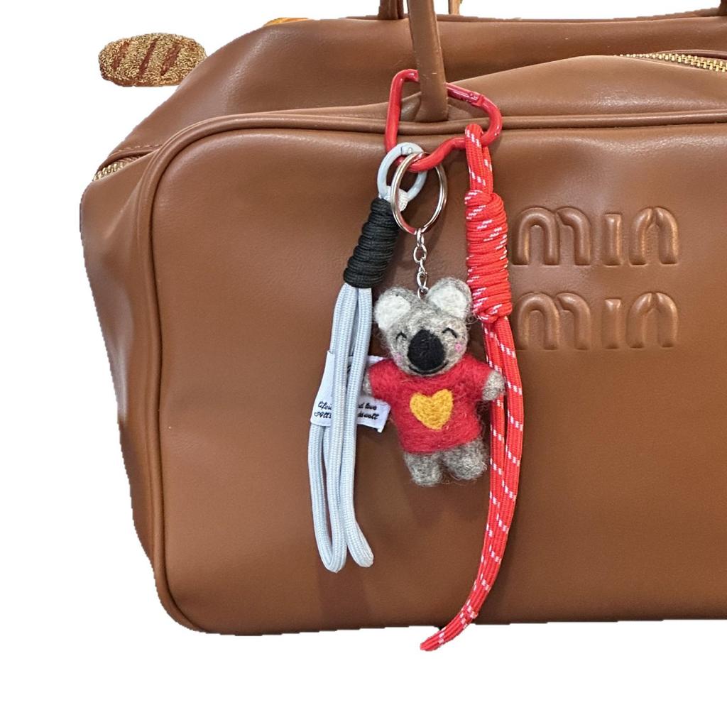 Cute Koala Woven Rope Keychain & Bag Charm Ornament