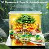 3D Time Piece Calendar Carved Tree Memo Pad 2026 Desk Calendar with LED Light Tear-off Decorative Panda Calendar Christmas Gift for Colleague Friend