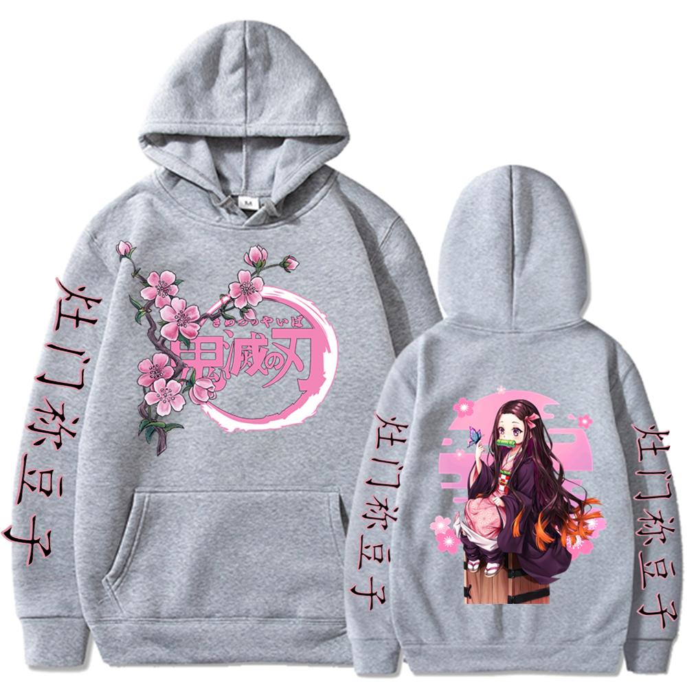 Kamado Nezuko Graphic Print Hooded Anime Demon Slayer Streetwear Men Women Hoodies Oversized Sweatshirt Harajuku Unisex Pullover