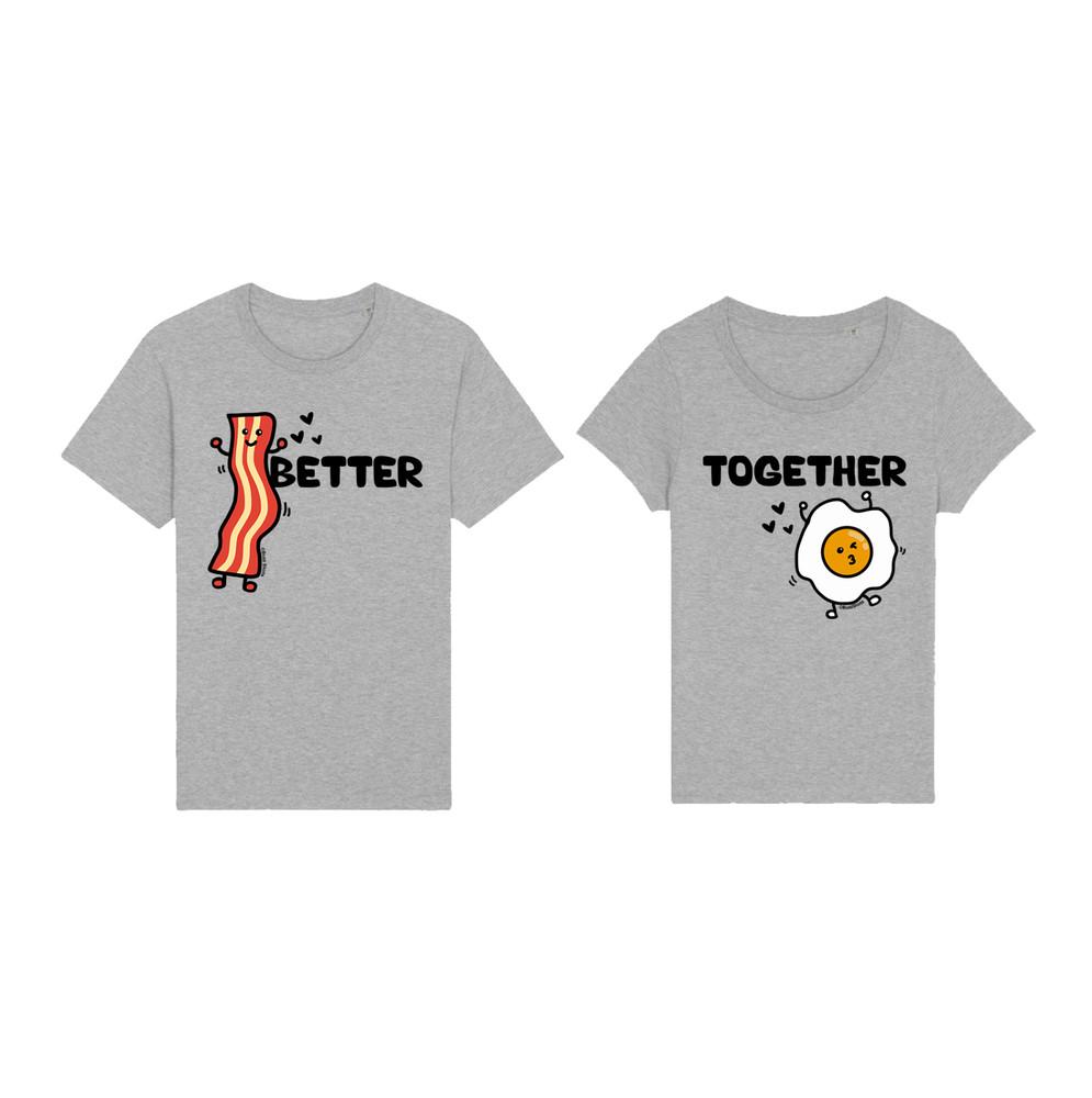 

BETTER TOGETHER EGG BACON Mens Ladies Matching T-Shirt Valentines Day 2XL
