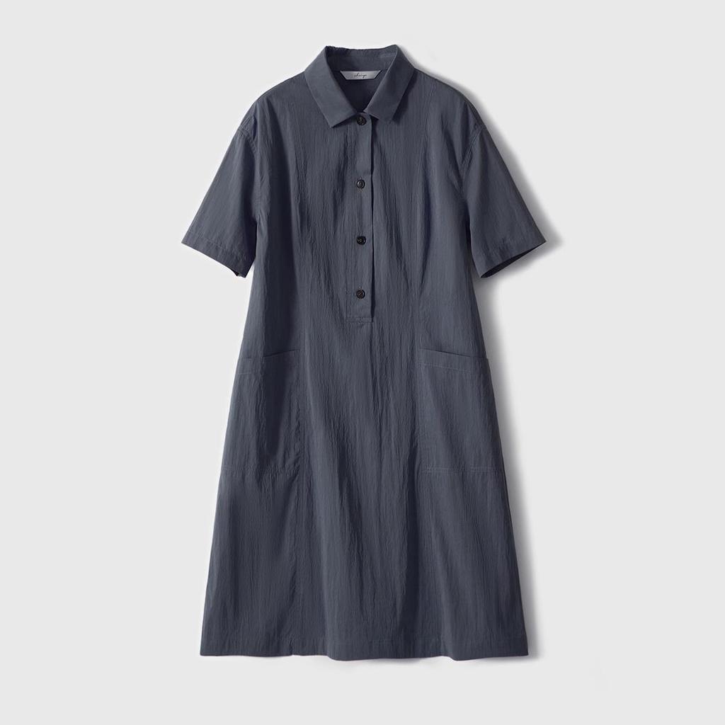 Silhouette POLO Collar Blouse Dress Dress