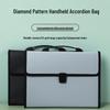 A4 Diamond Pattern Accordion Bag - Multi-Layer Storage for Office and Student Files