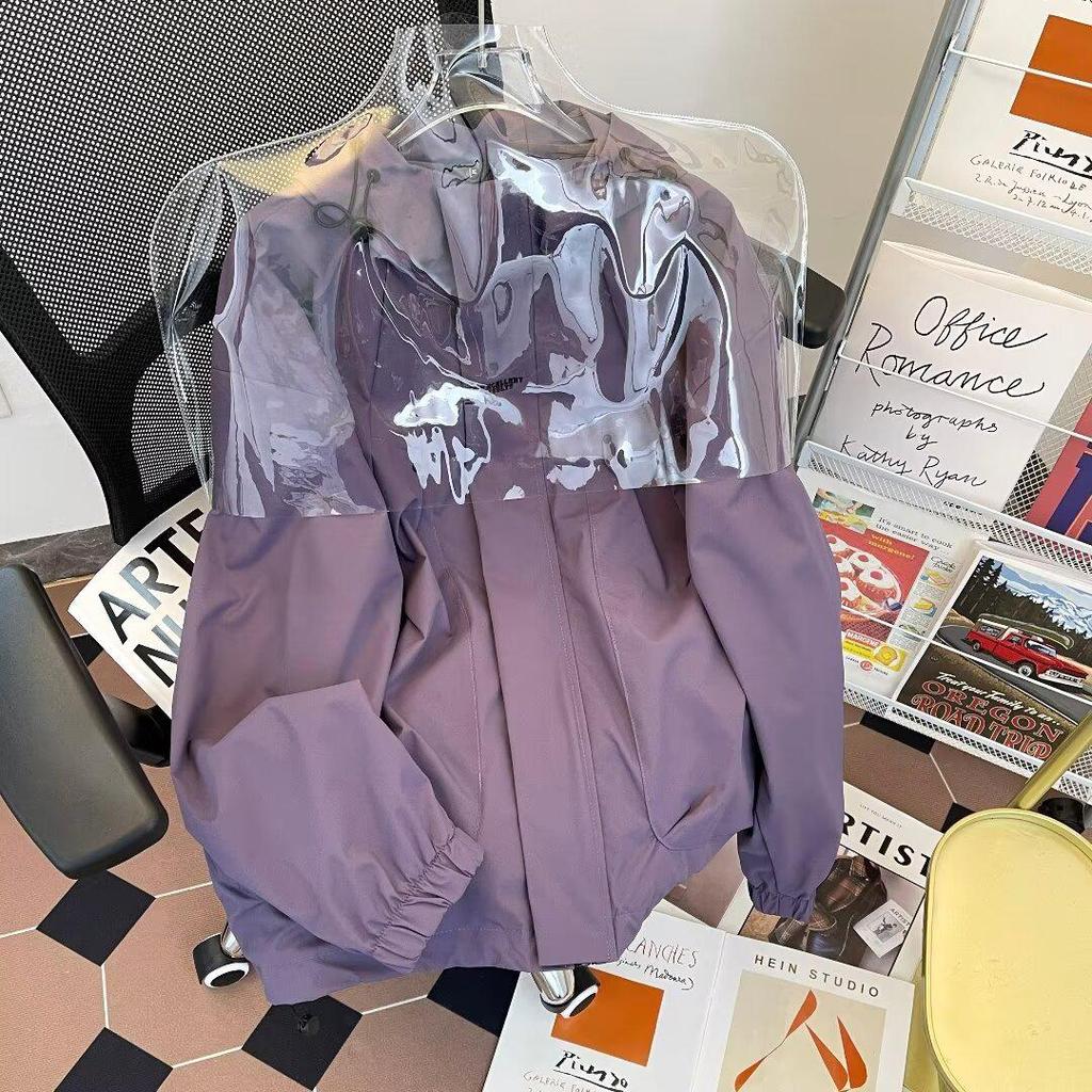 Men's Embroidered Hooded Windbreaker: Trendy, Casual, Waterproof Jacket for Spring and Autumn - Youth Sports Style with Sun Protection.