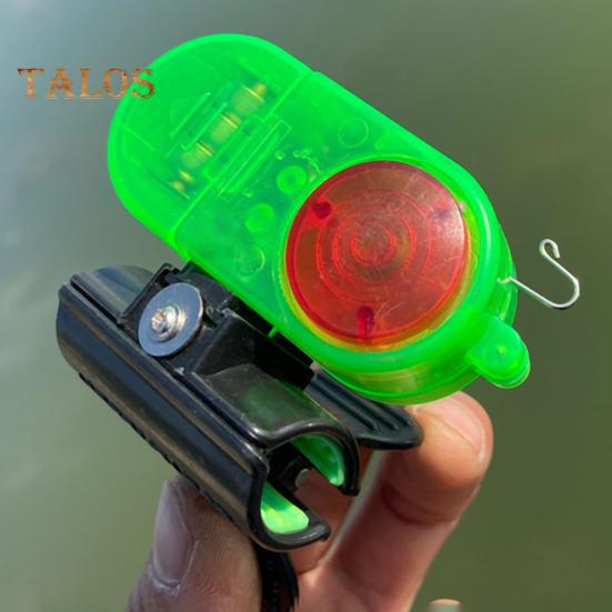 2Pcs Fishing Bite Alarm Lamp with Silicone Clip 80dB Night Fishing Rod Alert Light Sensitive Electronic Bite Indicator Strike Sensor LED Lamp Fishing