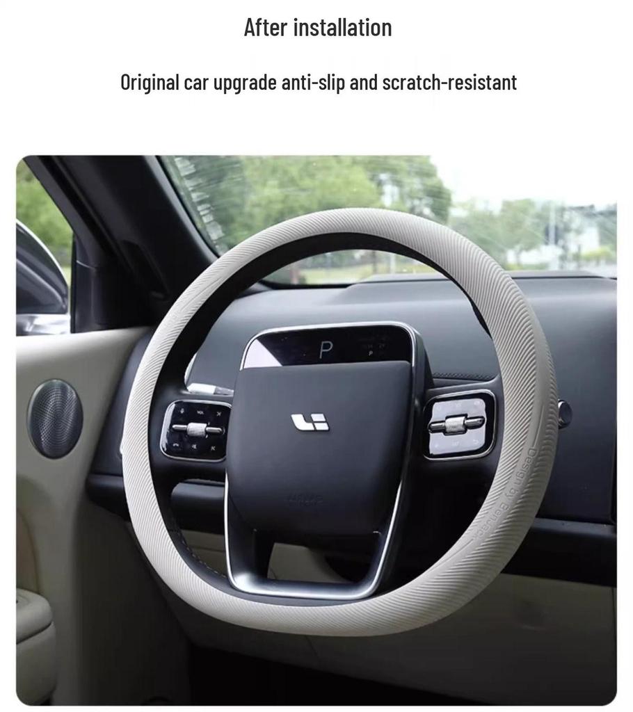 Ultradünne Silikon-Lenkradabdeckung: Rutschfester Griff, Schweißabsorbierende Passform für ideale L9/L8/L7/One Automodelle
