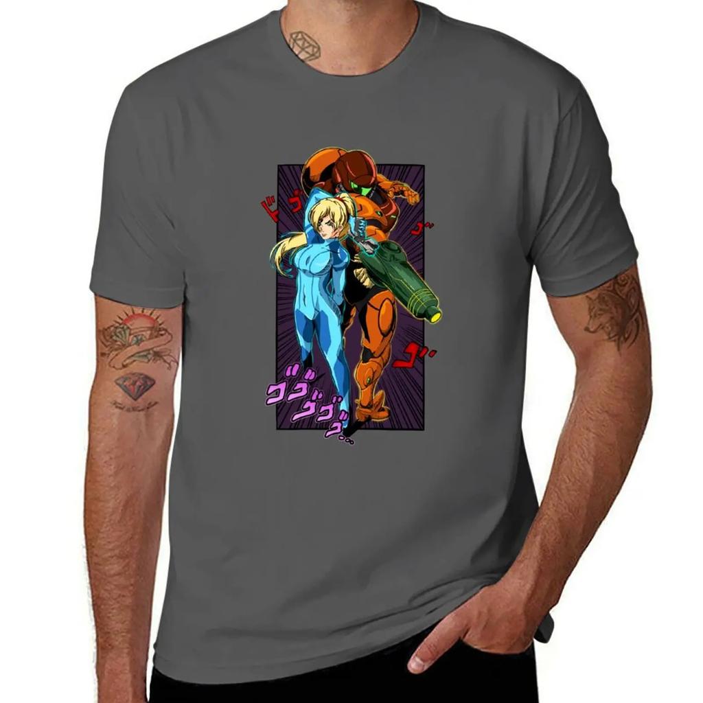 Samus T-Shirt oversized vintage t shirts anime anime figures men clothes