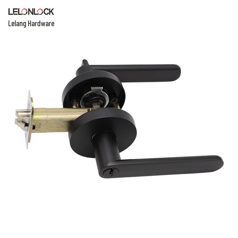 Three-Bar Zinc Alloy Bathroom Door Handle Lock without Key – Hotel Style