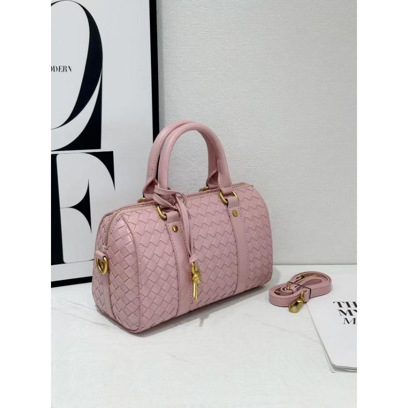 

Деловая повседневная универсальная ромбовидная плетеная портативная сумка-мессенджер через плечо из коровьей кожи, ручная сумка, сумка-подушка Small: 21 * 12 * 15CM (ordinary without words) розовый