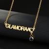 Atoztide Personalized Custom Name Necklace BirthStone Drill Cup Pendant Stainless Steel for Women Men Link Chain Jewelry Gift