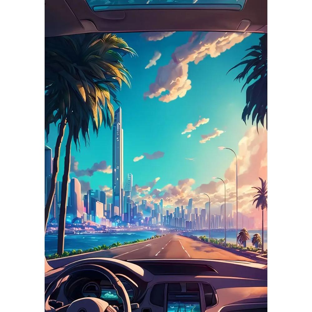 Anime Japanese Street Landscape Poster Prints For Living Room Home Decor Abstract Scenery Canvas Painting Wall Art Aesthetic