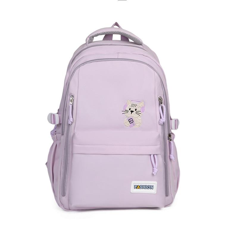 Schoolbag Contrasting Color Small Fresh Backpack Female Cartoon Cute Large Capacity High Value Backpack Primary School Junior High School Students