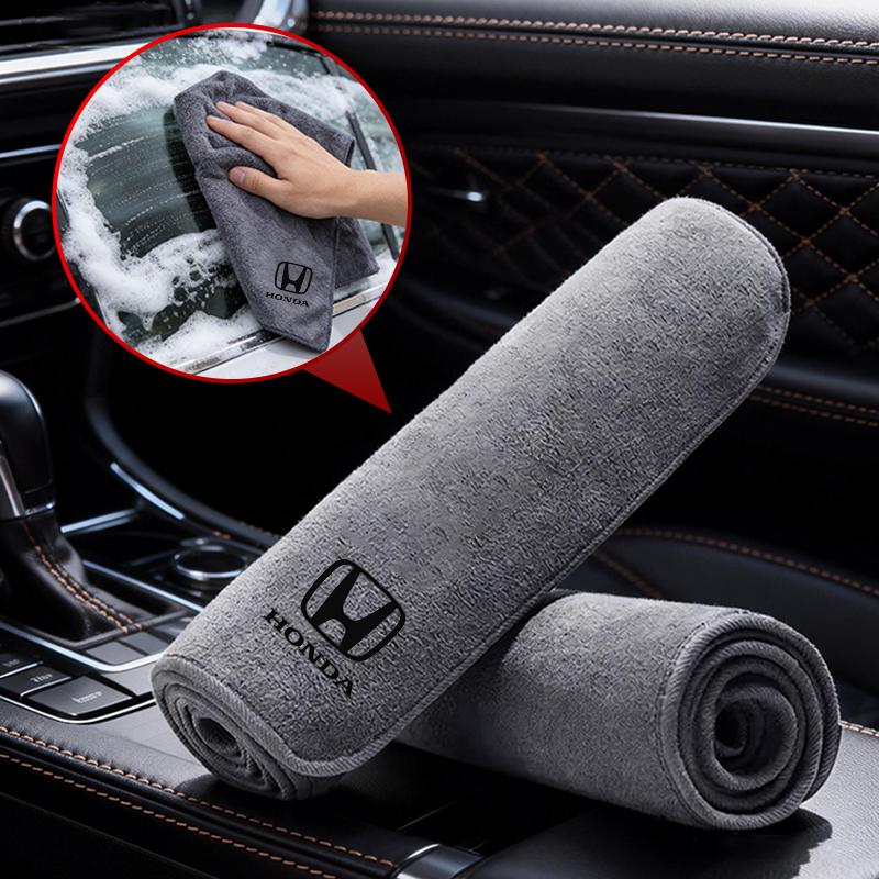 AAAHH1 Suede Fleece Microfiber Towel Car Cleaning Rag Cloth For Honda Civic XR-V CR-Z CRV HRV City Accord Legend Jazz RR VTi Fit Stream