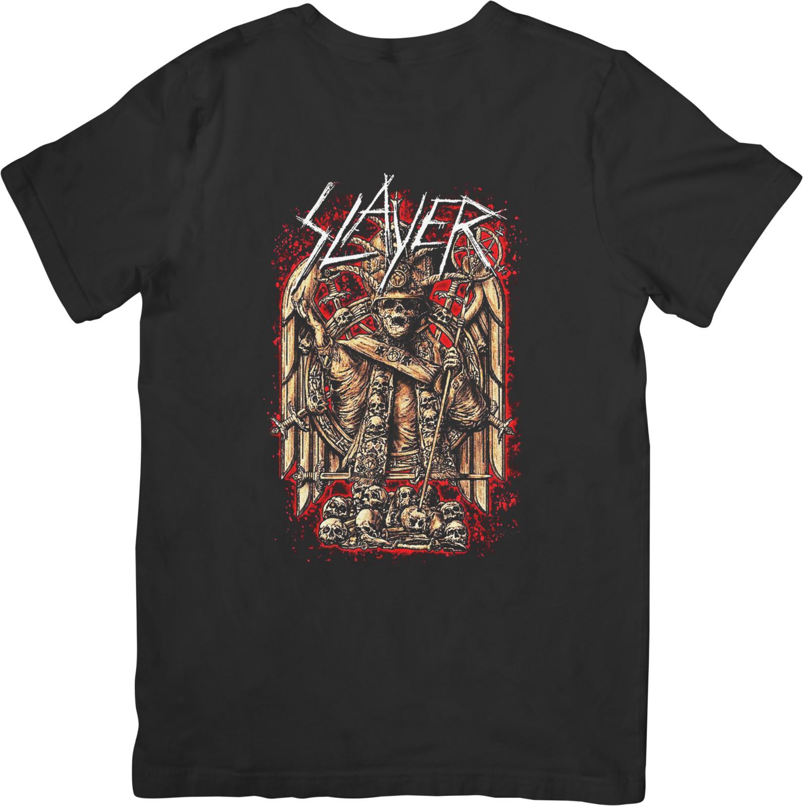 Slayer Music Unisex Fit for Men  Women Quality Cotton T-Shirt Black S
