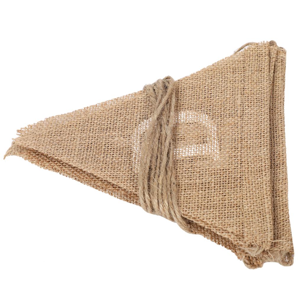 Jute Vimpelflagg Just Married Alla hjärtans dag Bröllopsfest Hängande Banner DIY Fotorekvisita