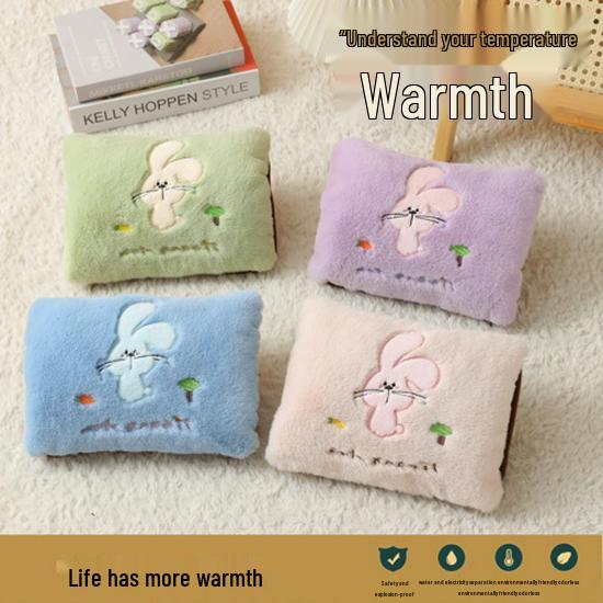 Oppladbar tegneserie plysj håndvarmer - Avtakbar og vaskbar, Eksplosjonssikker elektrisk varmtvannsflaske (2025)