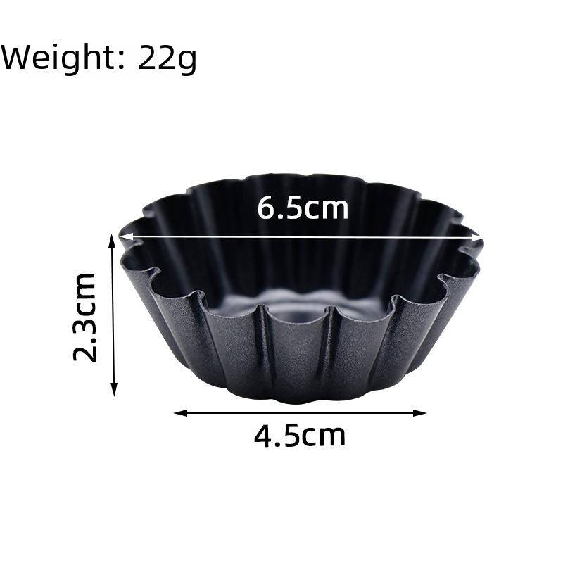 2.5-Inch Chrysanthemum Carbon Steel Egg Tart Molds - DIY Baking Tools