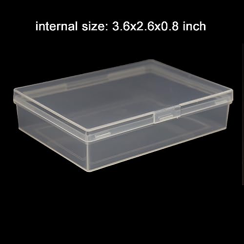 3-Piece Plastic Empty Playing Card Box Holder Storage Organizer with Snap Snaps for Standard 3.5x2.5 Inch Poker-Size Cards, Interior Card Game Case Si