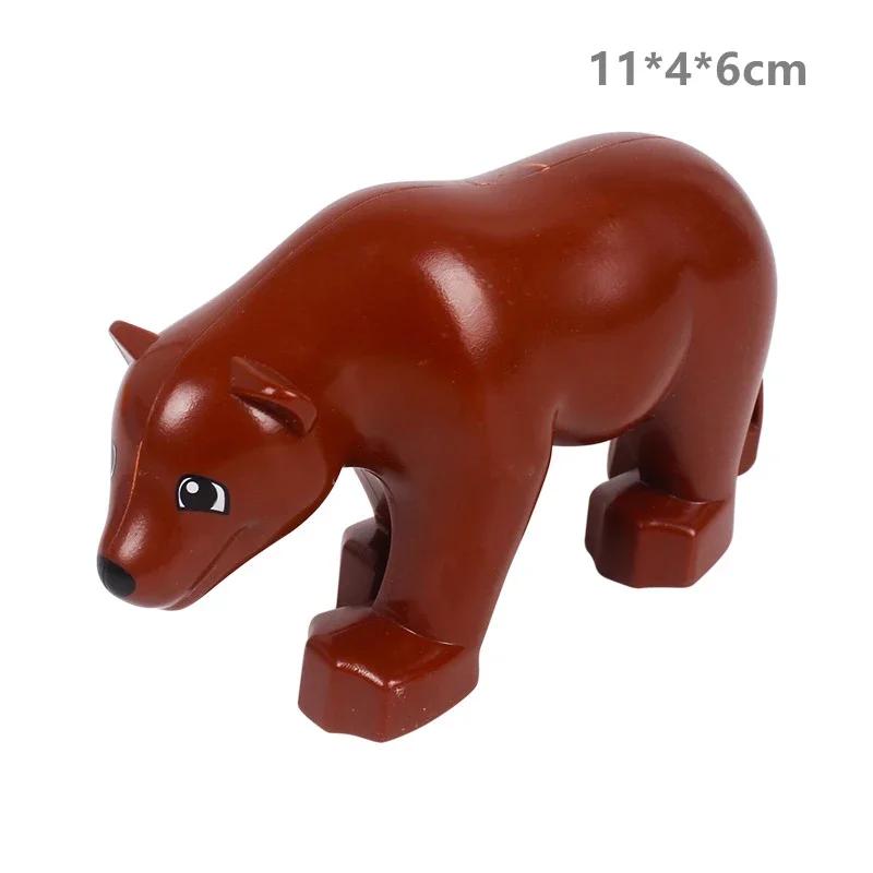 Big Size Building Blocks Forest Animals Lion Deer Panda Beast Enlightenment Toys Compatible Large Blocks Children Kids Gifts