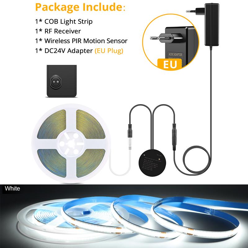 COB LED světlo do postele s PIR pohybovým senzorem LED ovladač Dětská postýlka s nočním osvětlením bar LED pásek pro osvětlení schodišťové chodby