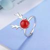 Reindeer Pearl Ring: Women's Korean Fashion Christmas Gift Index Finger Ring