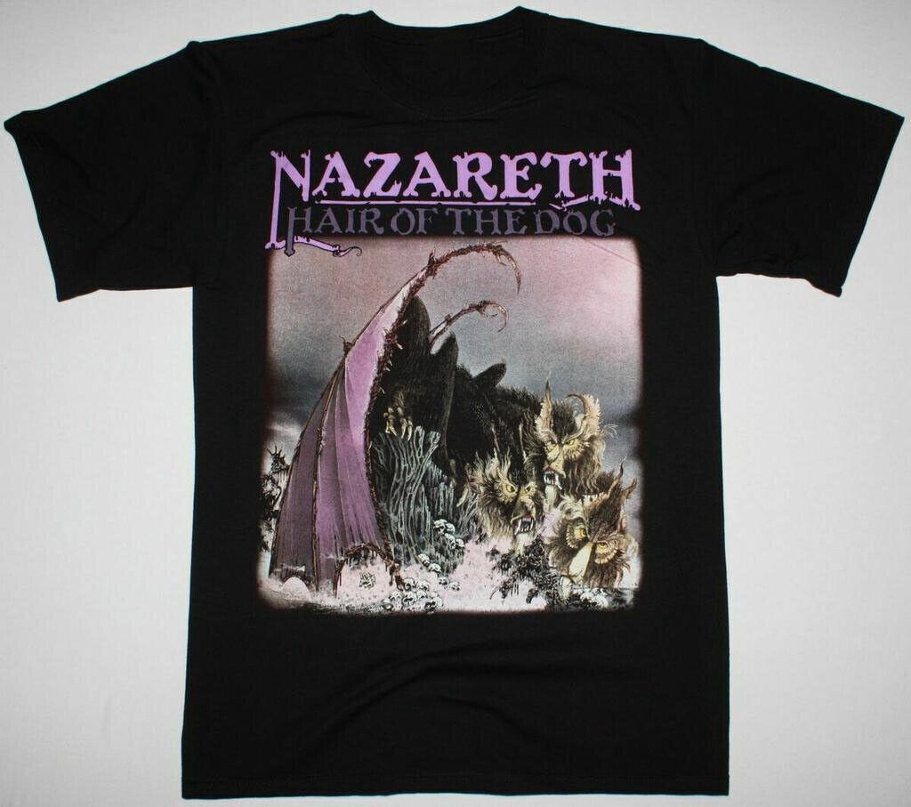 Nazareth Hair of the Dog men women T-shirt Black Cotton M