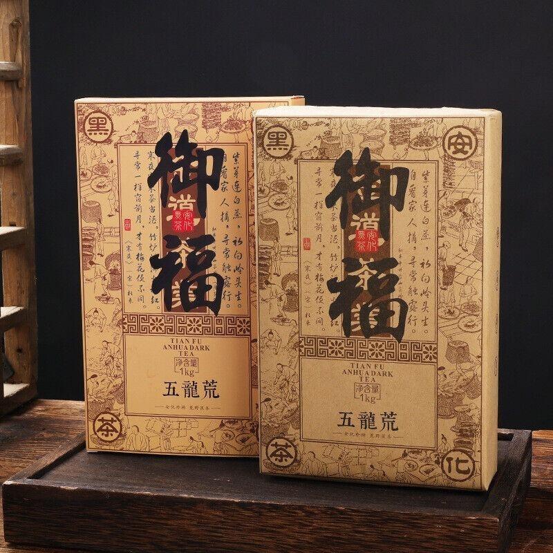1 kg Anhua-Schwarztee, goldene Blume, handgefertigter Porzellan-Brick-Tee, Tientsin