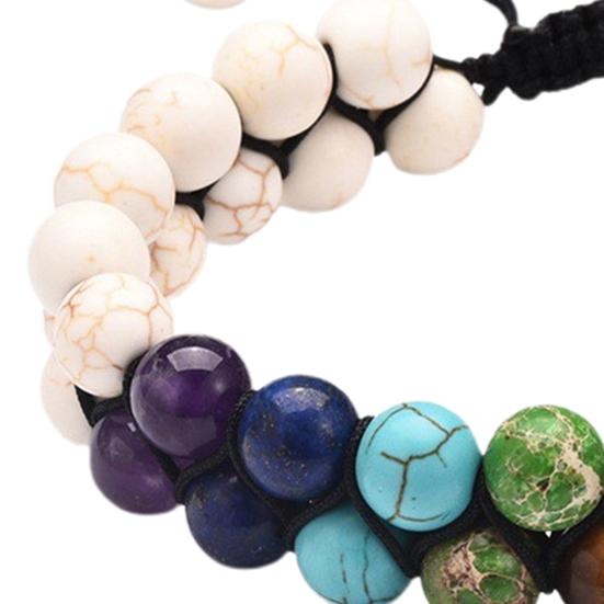 Double Braided Beads Planet Milky Náramek Stone Way Universe Matný náramek