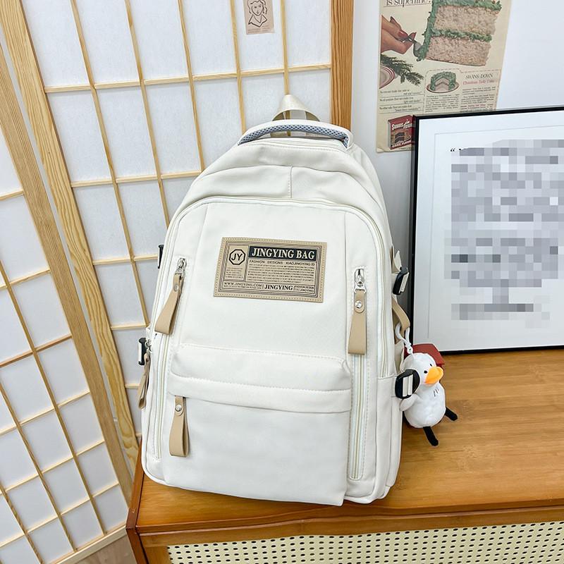 Nylon Large Capacity Unisex School Backpack With Cushion Straps For Daily Use