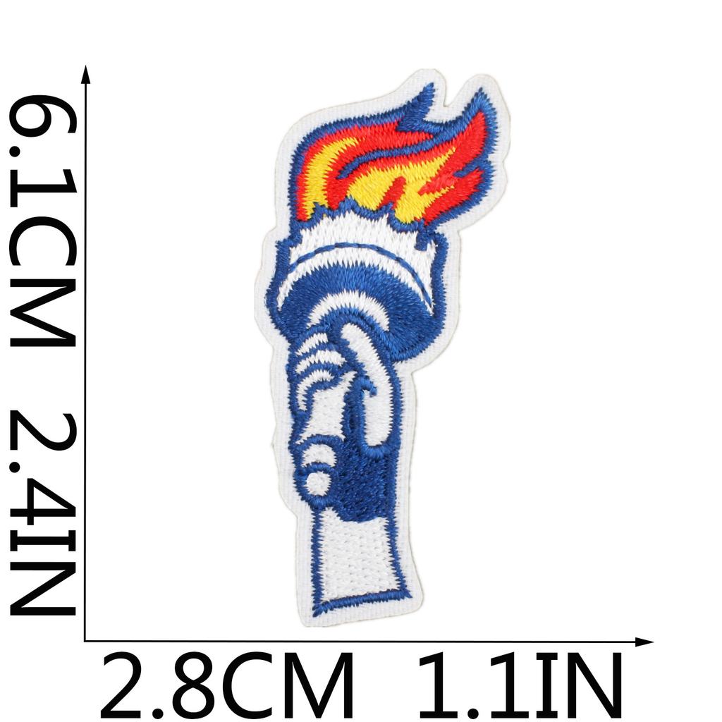 American National Day Cake Embroidery Cloth Sticker Bag Decoration Patch Sticker Independence Day Love Eagle Computer Embroidery Label