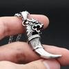 Gotische Vintage Wolfszahn Anhänger Halskette Mode Punk Persönlichkeit Edelstahl Tier Halsketten Für Mann Amulett Schmuck Geschenk