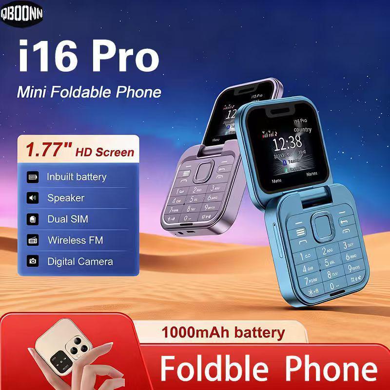

i16pro Розкладний телефон: Дві SIM-карти, 2G, Багатомовний, Клавіатура, зручна для літніх людей помаранчевий