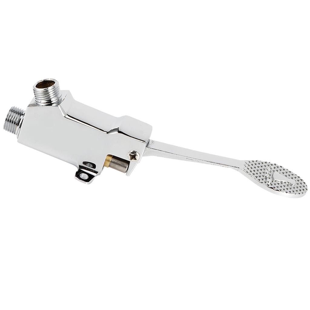 G1/2 Thread Floor Mount Foot Pedal Valve for Hospital Laboratory Factory Water Faucet