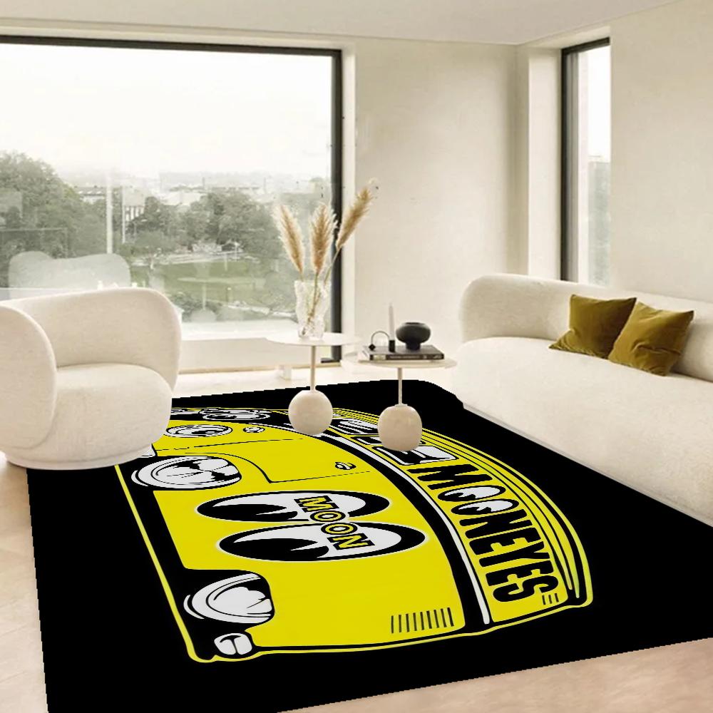 Mooneyes Print Floor Mat INS Style Soft Bedroom Floor House Laundry Room Mat Anti-skid Bedside Area Rugs