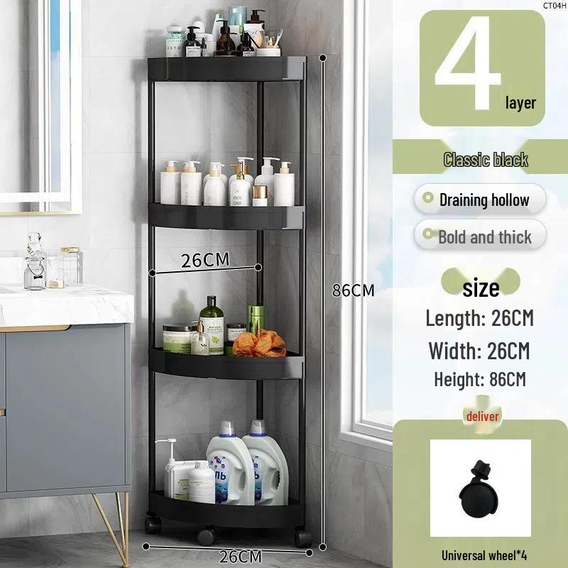Triangular Bathroom Corner Shelf Rack for Indoor Storage