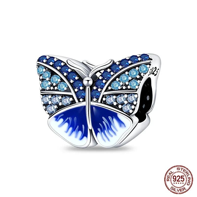 Fashion 925 Silver Colorful Butterfly Dragonfly Hummingbird Spring Series Charms Beads Fit 925 diy Bracelet Jewelry